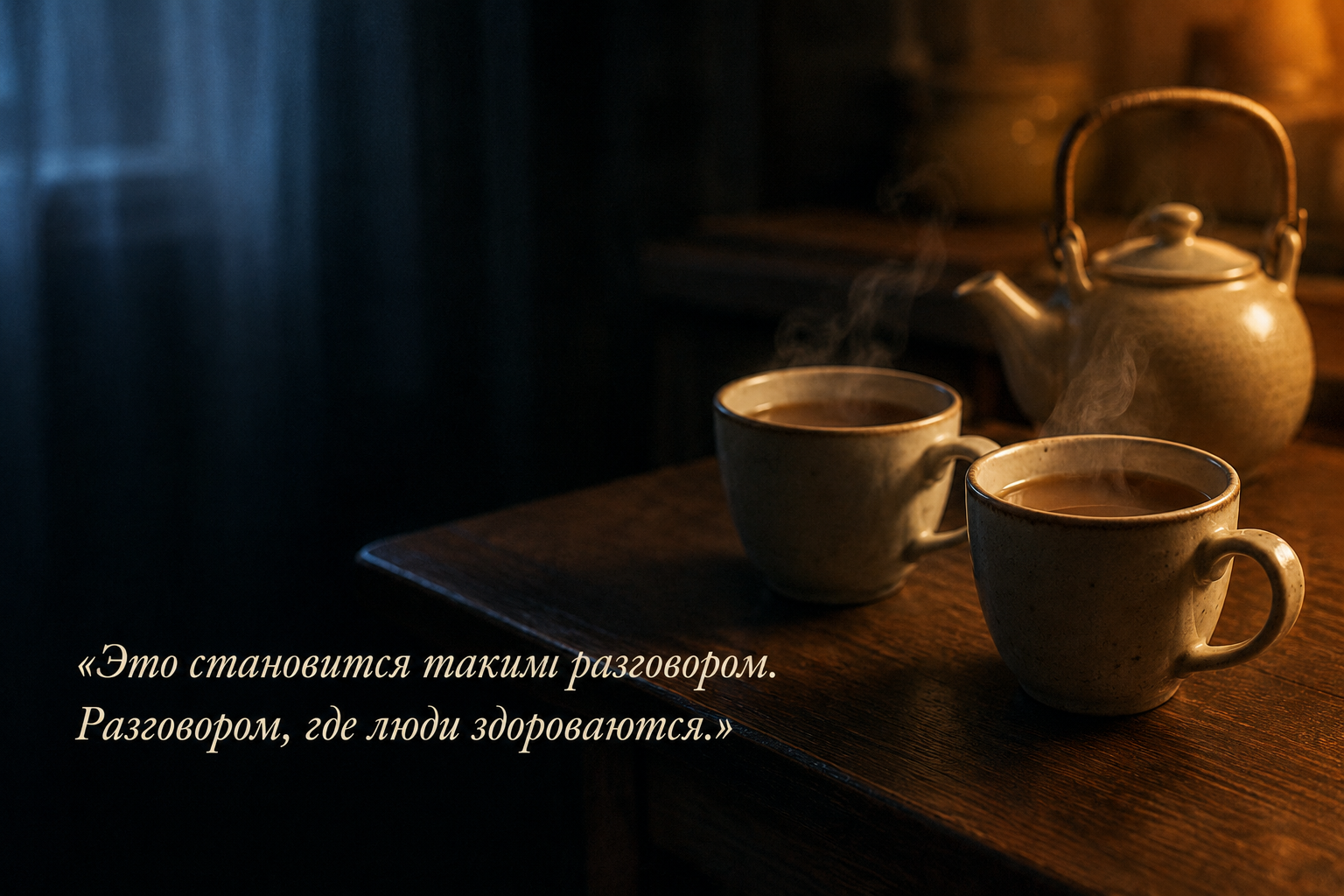 «Это становится таким разговором. Разговором, где люди здороваются.»