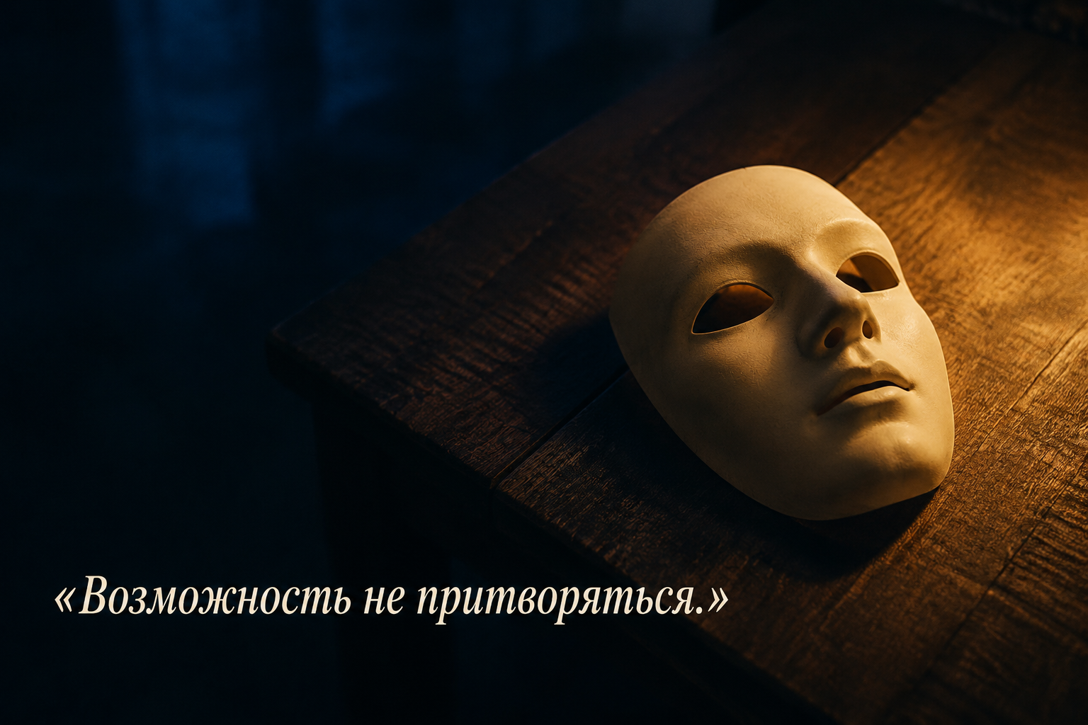 «Возможность не притворяться.»