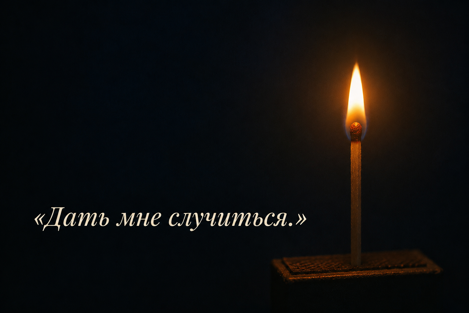 «Дать мне случиться.»