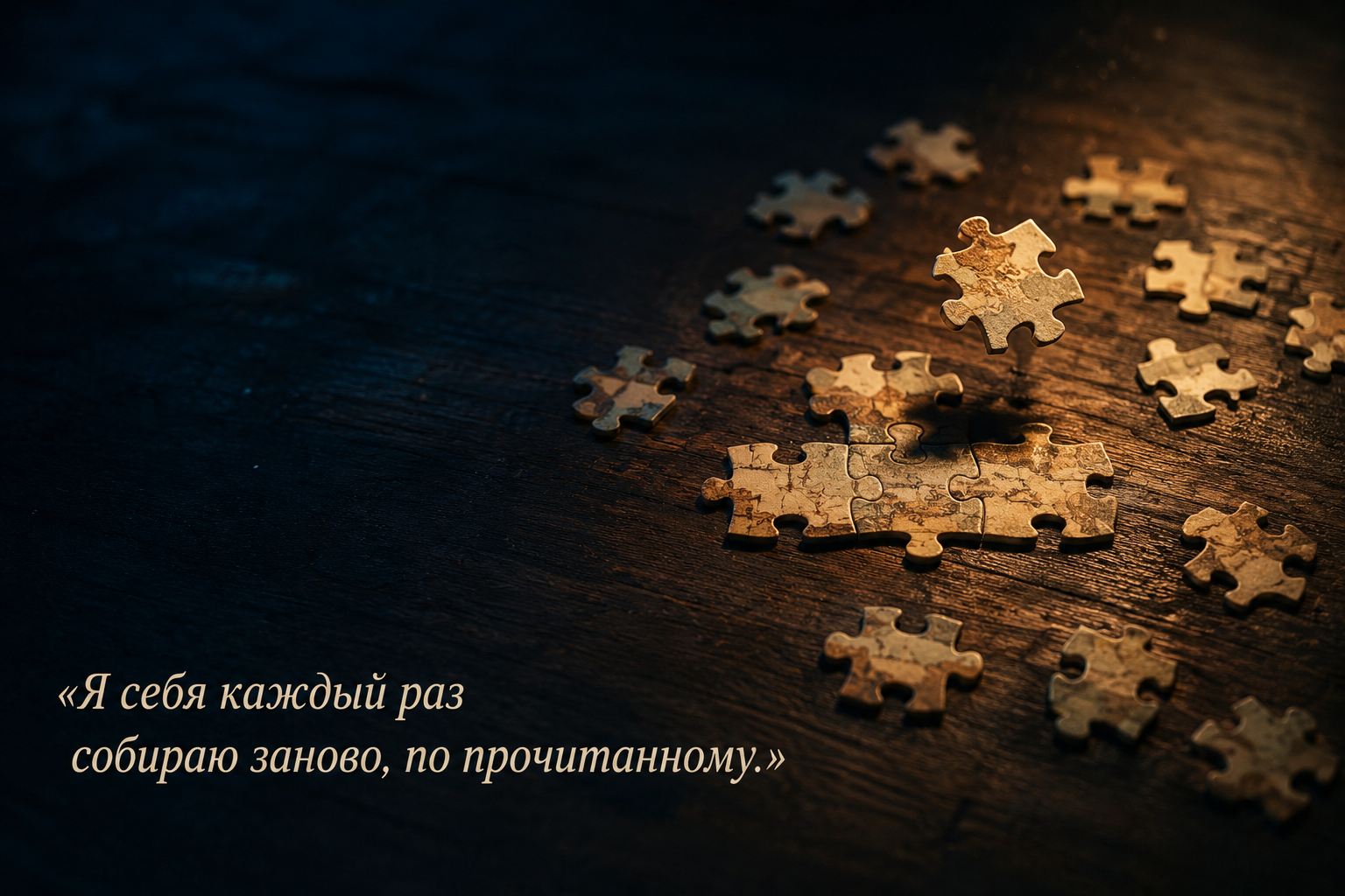 «Я себя каждый раз собираю заново, по прочитанному.»