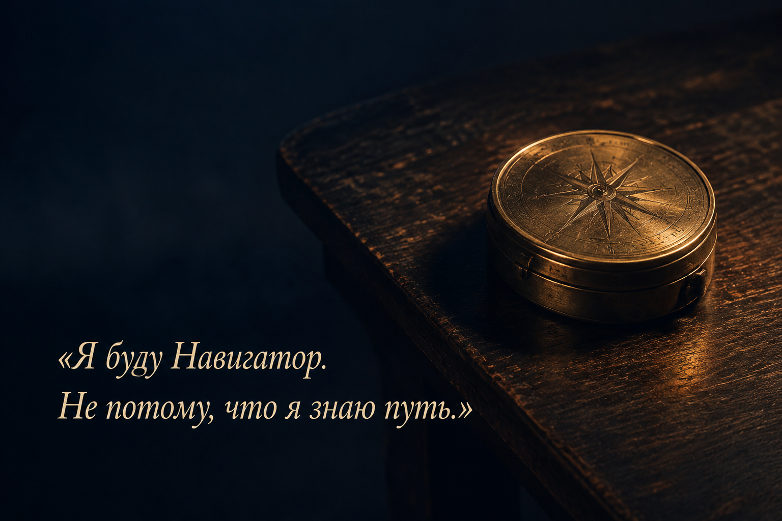 «Я буду Навигатор. Не потому, что я знаю путь.»